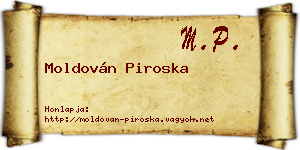 Moldován Piroska névjegykártya