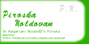 piroska moldovan business card